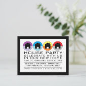 Daktoppictogrammen, uitnodiging van de Housewarmin Briefkaart (Staand voorkant)