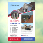 Dakwerkservices op maat raamsticker (Vel 3)