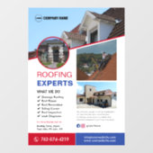 Dakwerkservices op maat raamsticker (Vel)