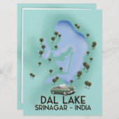 Dal Lake,Srinagar,India reisposterkaart Kaart (Voorkant / Achterkant)