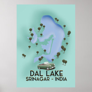 Dal Lake,Srinagar,India reisposterkaart Poster