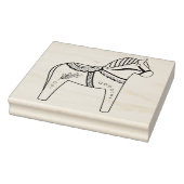 Dala folk horse, black folk horse contour rubberstempel (Stempel)