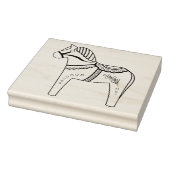 Dala folk horse, black folk horse contour rubberstempel (Stempel)