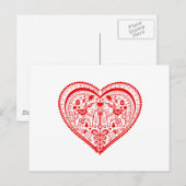 Dala Heart Briefkaart (Voorkant / Achterkant)