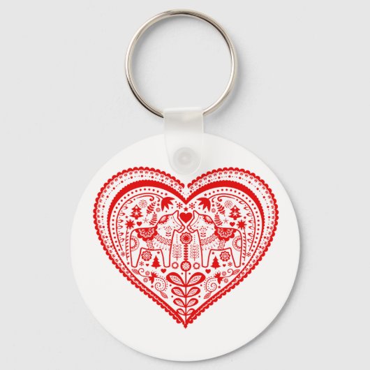 Dala Heart Sleutelhanger (Voorkant)