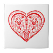 Dala Heart Tegeltje (Voorkant)