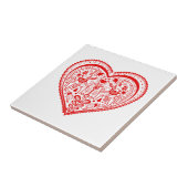 Dala Heart Tegeltje (Zijkant)