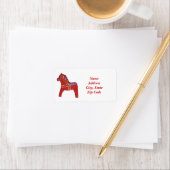 Dala Horse Adresetiketten Etiket (Insitu)