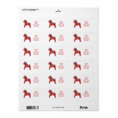 Dala Horse Adresetiketten Etiket (Full Sheet)