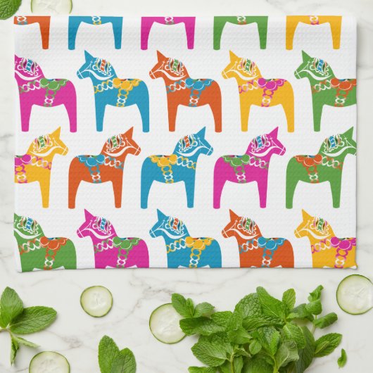 Dala Horse Amerikaanse Mojo Keuken Handdoek (Gevouwen)