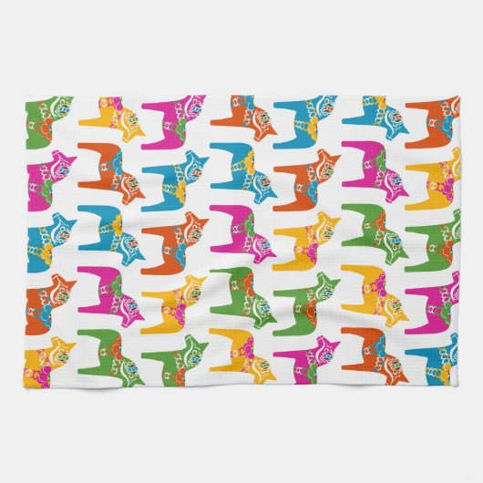 Dala Horse Amerikaanse Mojo Keuken Handdoek (Horizontaal)