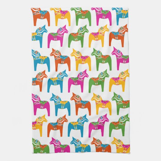 Dala Horse Amerikaanse Mojo Keuken Handdoek (Verticaal)