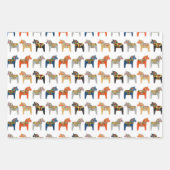 Dala Horse and Floral Swedish Folk Art Pattern Inpakpapier Vel (Voorkant 3)