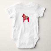 Dala Horse Baby Clothes Romper (Achterkant)