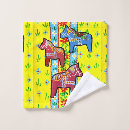 Dala Horse Bath Bad Handdoek (Wasdoekje)