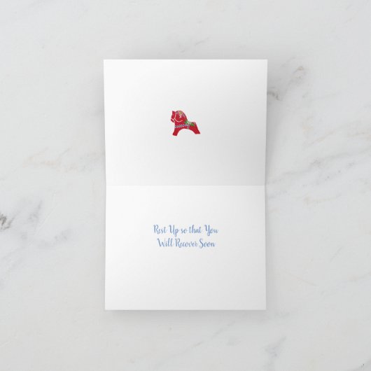 Dala Horse Beterschap, Vriendschap Kaart (Binnen)