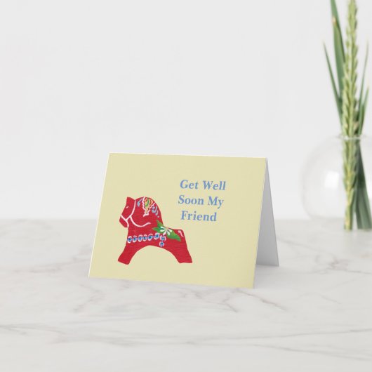 Dala Horse Beterschap, Vriendschap Kaart (Voorkant)