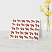 Dala Horse Birthday Kaart (Gele Bloem)