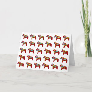 Dala Horse Birthday Kaart