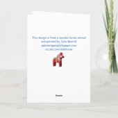 Dala Horse Birthday Kaart (Achterkant)