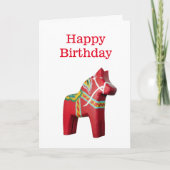 Dala Horse Birthday Kaart (Voorkant)