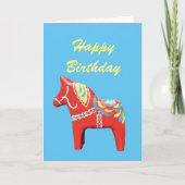 Dala Horse Birthday Kaart (Voorkant)