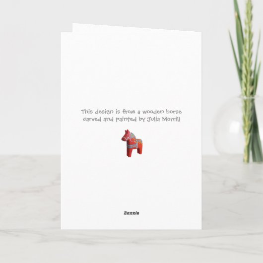 Dala Horse Birthday Kaart (Achterkant)