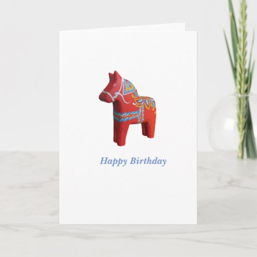 Dala Horse Birthday Kaart (Voorkant)
