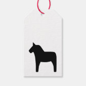Dala Horse Black Gift Labels Cadeaulabel (Voorkant)