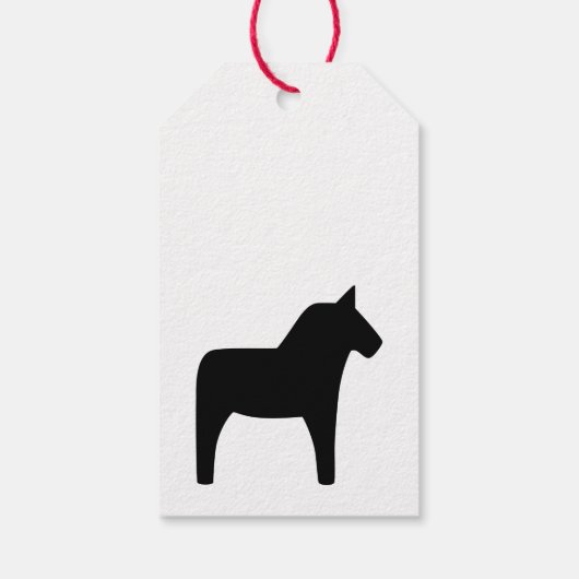 Dala Horse Black Gift Labels Cadeaulabel (Achterkant)