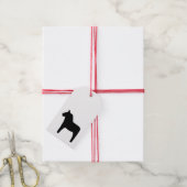 Dala Horse Black Gift Labels Cadeaulabel (Met Touw)
