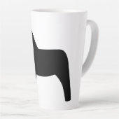 Dala Horse Black Latte Mok (Rechterhoek)