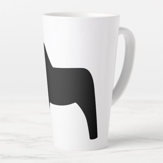 Dala Horse Black Latte Mok (Rechterhoek)