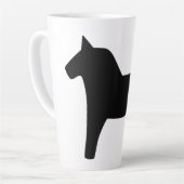 Dala Horse Black Latte Mok (Linkerhoek)