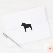 Dala Horse Black Sticker (Envelop)