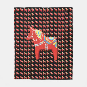 Dala Horse Blanket Fleece Deken