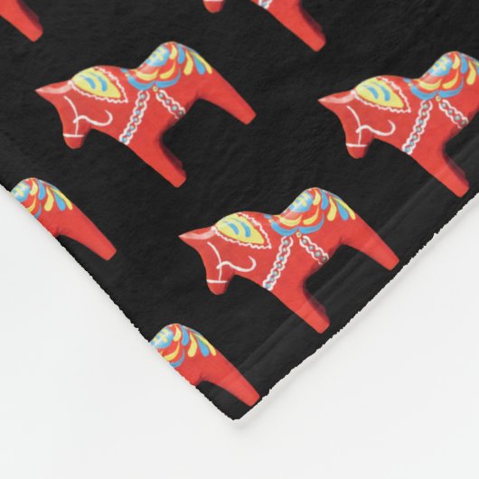 Dala Horse Blanket Fleece Deken (Hoek)