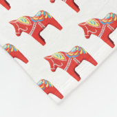 Dala Horse Blanket Fleece Deken (Hoek)
