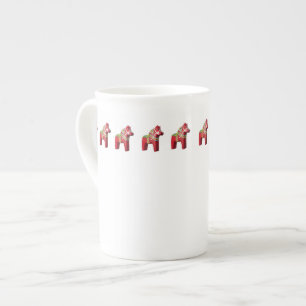 Dala Horse Bone China Mok