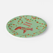 Dala Horse-Bord voor kerstmis Papieren Bordje (Gekanteld)