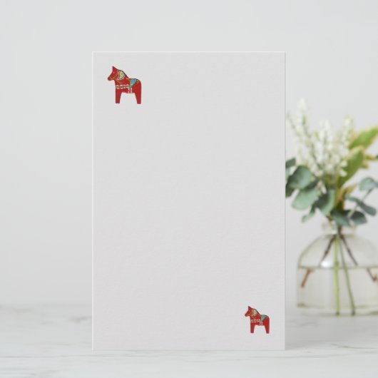 Dala Horse Briefpapier (Staand voorkant)