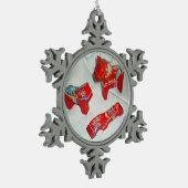 Dala Horse Collectie Kerstmis Snowflake ornament (Links)