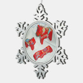 Dala Horse Collectie Kerstmis Snowflake ornament (Rechts)