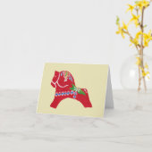 Dala Horse Collectors Notecard Kaart (Gele Bloem)
