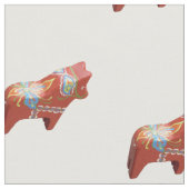 Dala Horse Cotton Fabric Stof (Close Up)