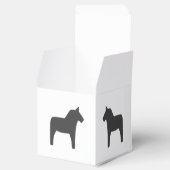 Dala Horse Dark Gray Favor Box Bedankdoosjes (Geopend)
