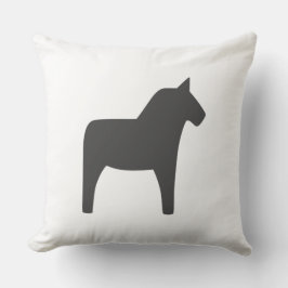 Dala Horse Dark Grey Sierkussen