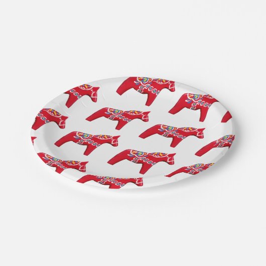 Dala Horse Dinner Bord (Gekanteld)