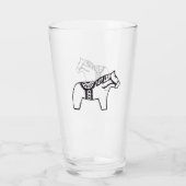 Dala Horse Drawing Glas (Achterkant)
