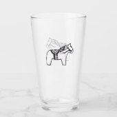 Dala Horse Drawing Glas (Voorkant)